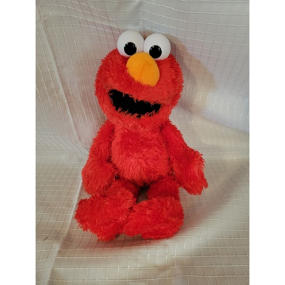 Sesame Street Other - Sesame Street Elmo Plush Stuffed Animal Red Shaggy Fur Toy Muppets 12 Inch